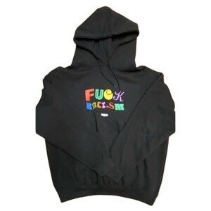 Whojungwoo (WJW) F@cK! Racism Hoodie in Black